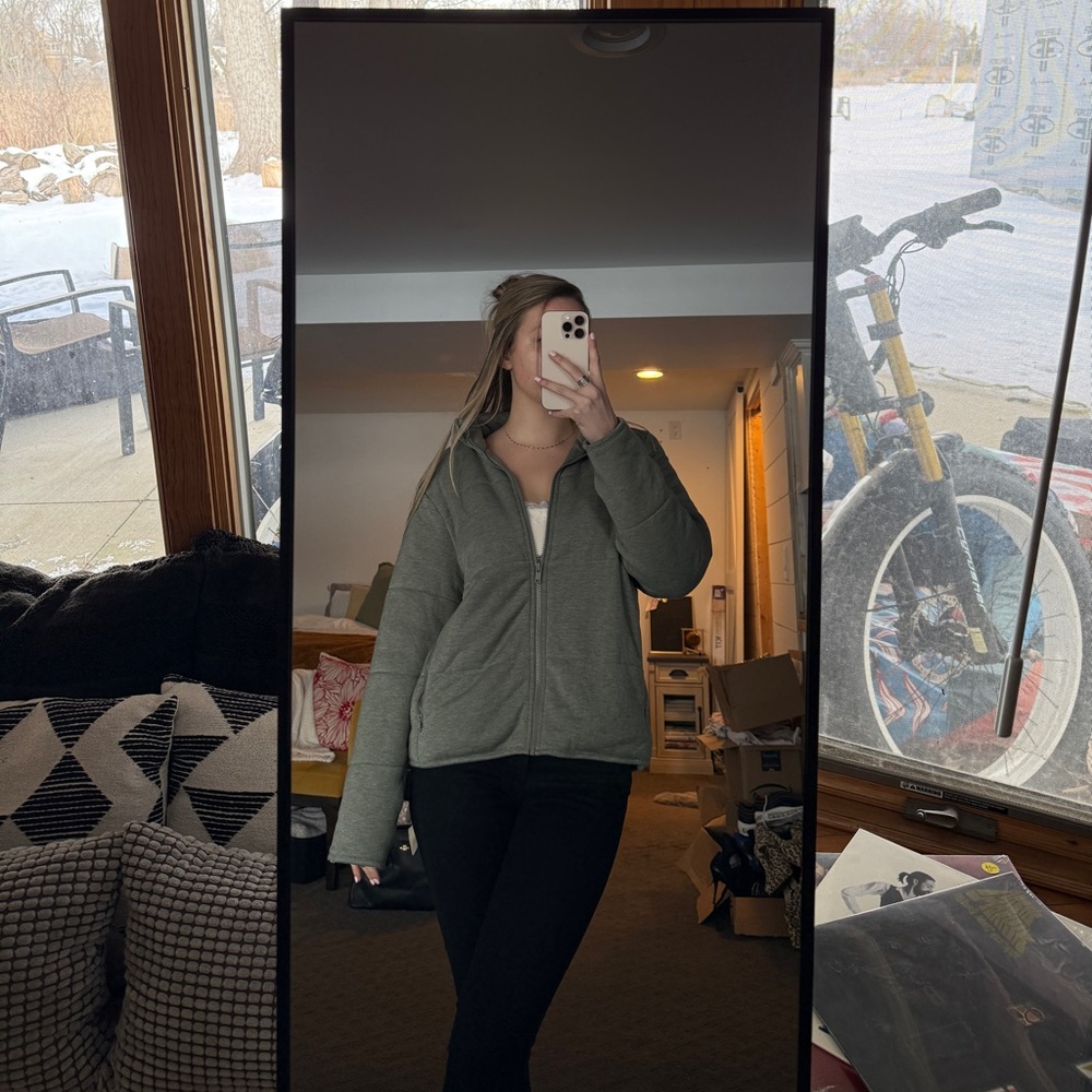 Women's Olive Teddy Jacket
